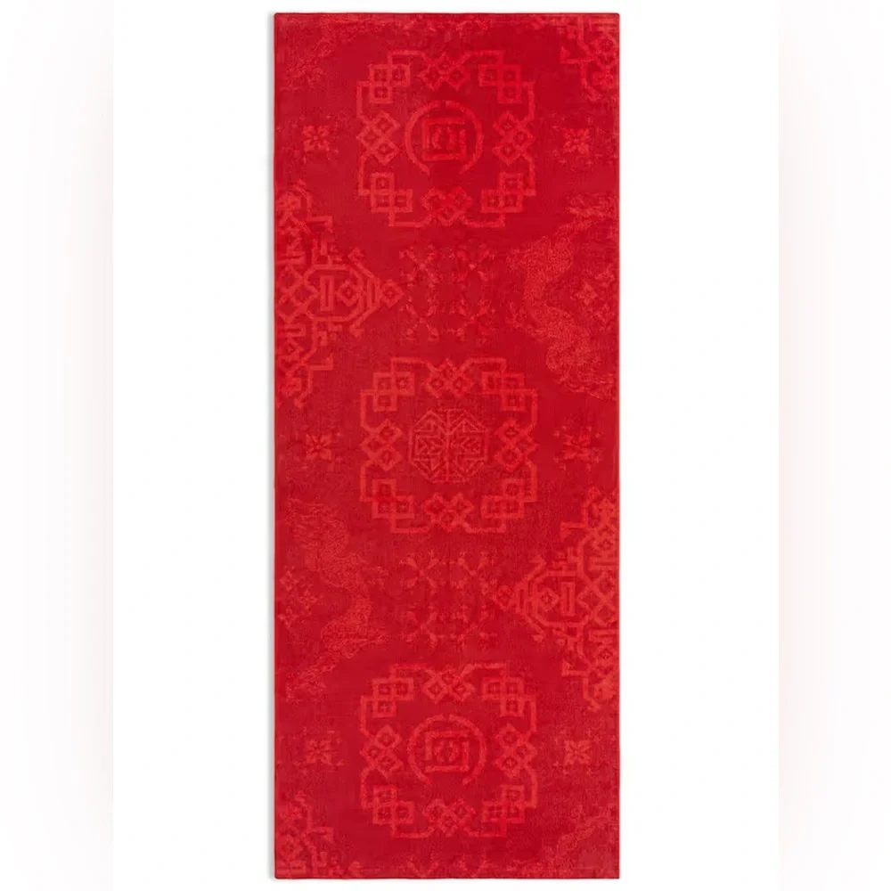 NWT 2022 CLOT EDISON CHEN x HIPPOPOTAMUS RED SILK PREMIUM ORGANIC RED BATH TOWEL